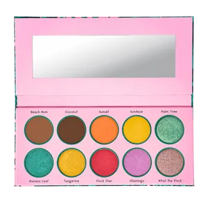 Colorful Eyeshadow Palette Top View PNG Image