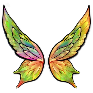 Colorful Fairy Wings Template Png Qix PNG Image