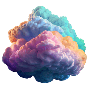 Colorful Fart Cloud Drawing PNG 06212024 PNG