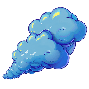 Colorful Fart Cloud Drawing PNG crs8 PNG