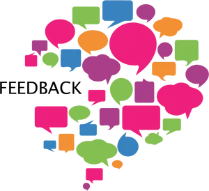 Colorful Feedback Bubbles PNG Image