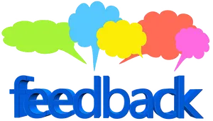 Colorful Feedback Speech Bubbles PNG Image