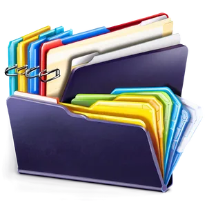 Colorful File Folder Png Yin49 PNG Image