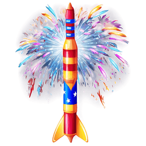Colorful Firework Rocket PNG kfb44 PNG