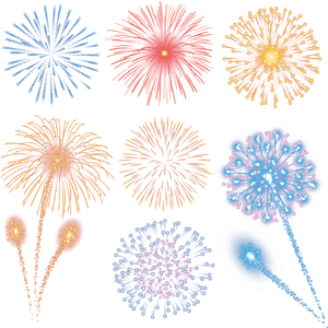 Fireworks Picture Fireworks Vector Material Png Download - Fireworks Png, Transparent Png PNG with transparent background