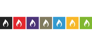 Colorful_ Flame_ Icons_ Set PNG Image