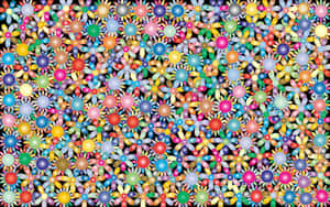 Colorful Floral Balls Pattern PNG image with transparent background