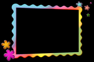 Colorful Floral Frame Template PNG image with transparent background