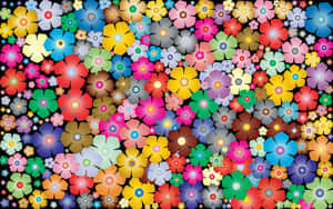 Colorful Floral Pattern Background PNG image with transparent background
