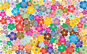 Colorful Floral Pattern Background PNG Image