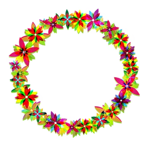 Colorful_ Floral_ Wreath_ Vector_ Graphic PNG Image