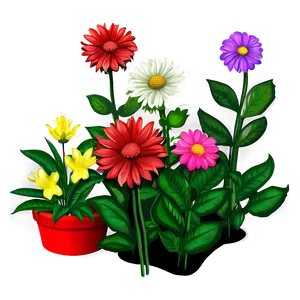 Colorful Flower Bed Png 06272024 PNG Image