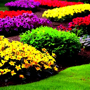 Colorful Flower Bed Png 22 PNG Image