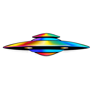 Colorful Flying Saucer Background PNG 23 PNG