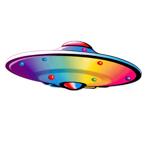 Colorful Flying Saucer Background PNG dbi PNG