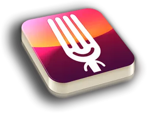 Colorful Food App Icon PNG Image