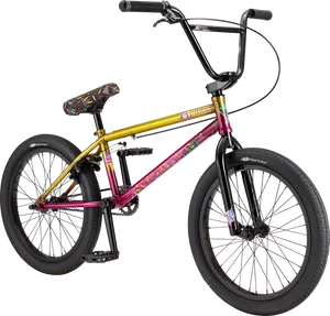 Colorful G T B M X Bike Isolated PNG Image