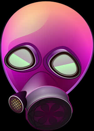 Colorful Gas Mask Illustration PNG with transparent background