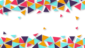 Colorful Geometric Abstract Border PNG Image