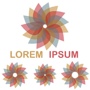 Colorful Geometric Flower Design PNG with transparent background