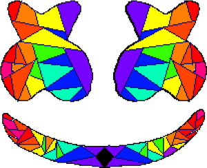 Rainbow Marshmello, HD Png Download PNG image with transparent background