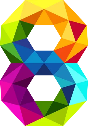 Colorful Geometric Polygon Background PNG Image