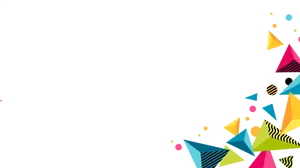 Colorful Geometric Shapes Black Background PNG Image