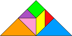 Tangram Triangle - Make A Triangle With Tangrams PNG