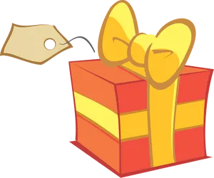 Colorful Gift Box Cartoon PNG Image