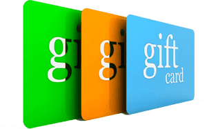 Colorful Gift Cards Display PNG