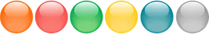 Colorful Glowing Spheres Banner PNG Image