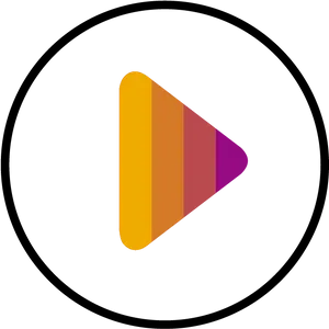 Colorful Gradient Play Button Icon PNG Image