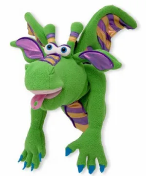 Colorful Green Dragon Puppet PNG Image