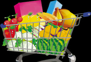 Shopping Cart Supermarket - Shopping Cart, HD Png Download PNG