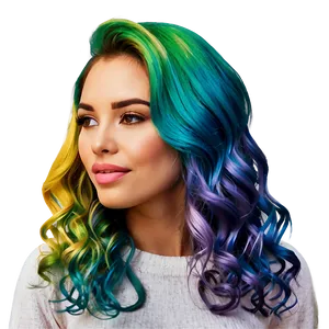 Colorful Hair Clipart Png Uux99 PNG Image