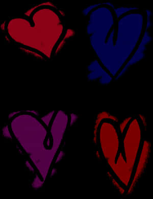 Heart Drawing Clip Art - Hand Drawn Hearts Png, Transparent Png PNG
