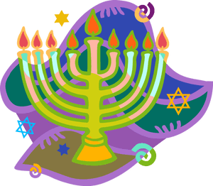 Vector Illustration Of Jewish Chanukah Hanukkah Menorah - Hanukkah, HD Png Download PNG image with transparent background