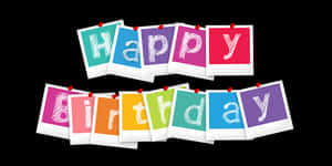Colorful Happy Birthday Banner Image PNG image with transparent background