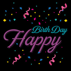 Colorful_ Happy_ Birthday_ Greeting PNG image with transparent background