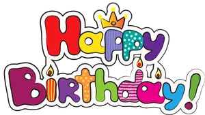 Colorful_ Happy_ Birthday_ Text_ Graphic PNG Image