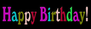 Colorful Happy Birthday Text PNG with transparent background