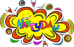 Colorful Happy Day Celebration PNG Image