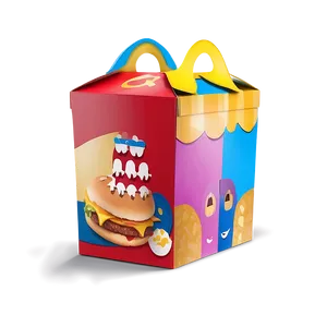 Colorful Happy Meal Box Illustration Png 82 PNG Image