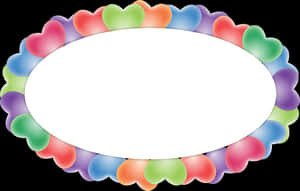 Colorful Heart Balloons Frame PNG image with transparent background