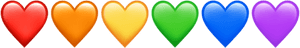 #lgbt #lgbtq #lgbtq #lgbtpride #ios #apple #heart #hearts - Emoji Corazones Arcoiris Png, Transparent Png PNG image with transparent background