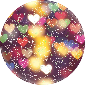 Colorful_ Heart_ Shaped_ Bokeh_ Background PNG Image