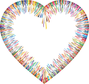Color Spectrum Heart Shape Png Image - Free Heart Border Clipart, Transparent Png PNG image with transparent background