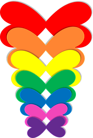 Color Spectrum Png Image - Rainbow Heart Butterfly, Transparent Png PNG image with transparent background