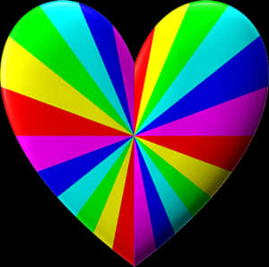 Colorful Heart Valentines Day PNG image with transparent background