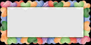 Colorful Hearts Border Template PNG